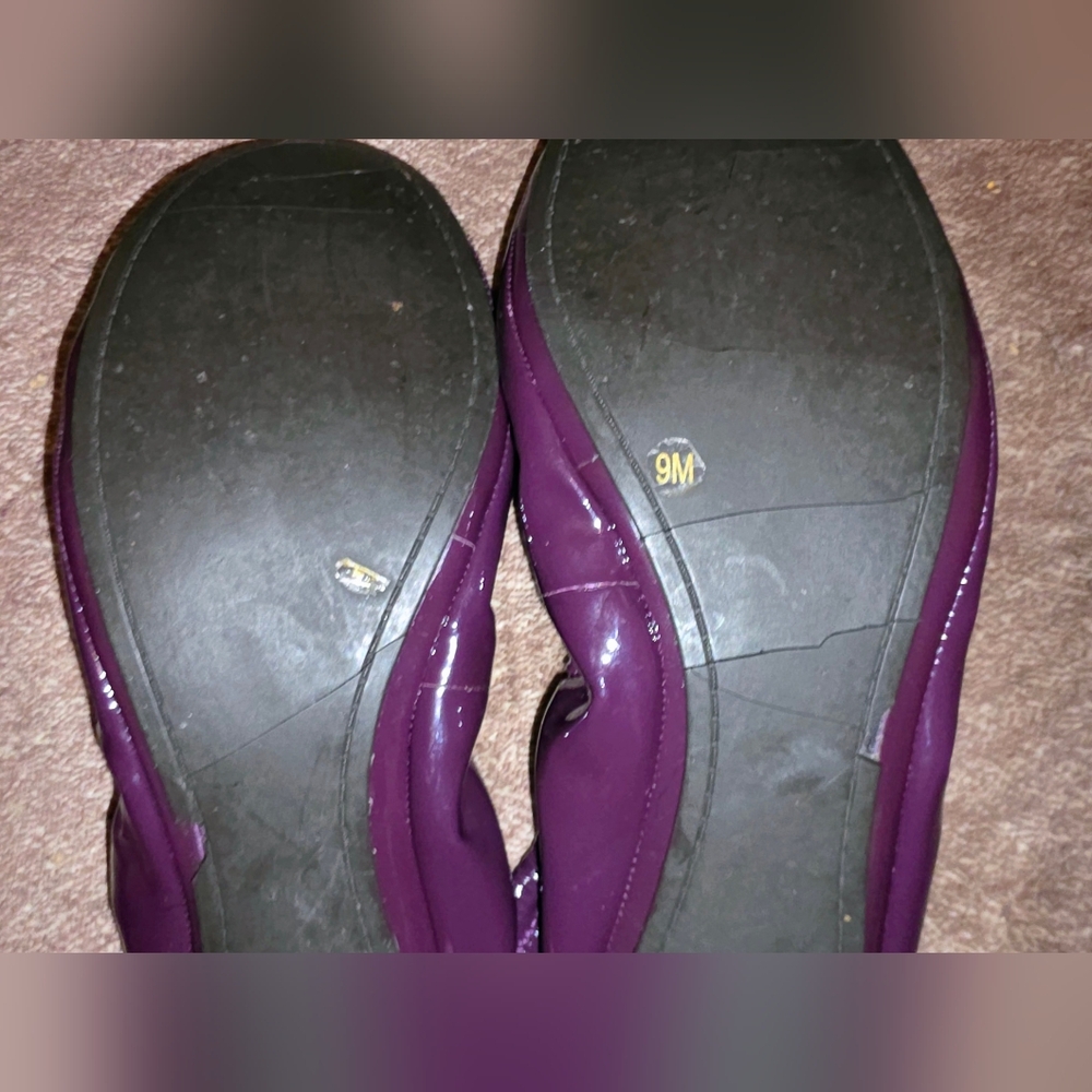 Tory Burch Glossy Purple Flats - Picture 5 of 7